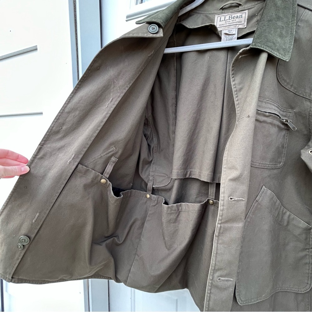 Vintage LL Bean Men’s Field Coat with Game Bag | EUC Men’s Large - Picture 9 of 13